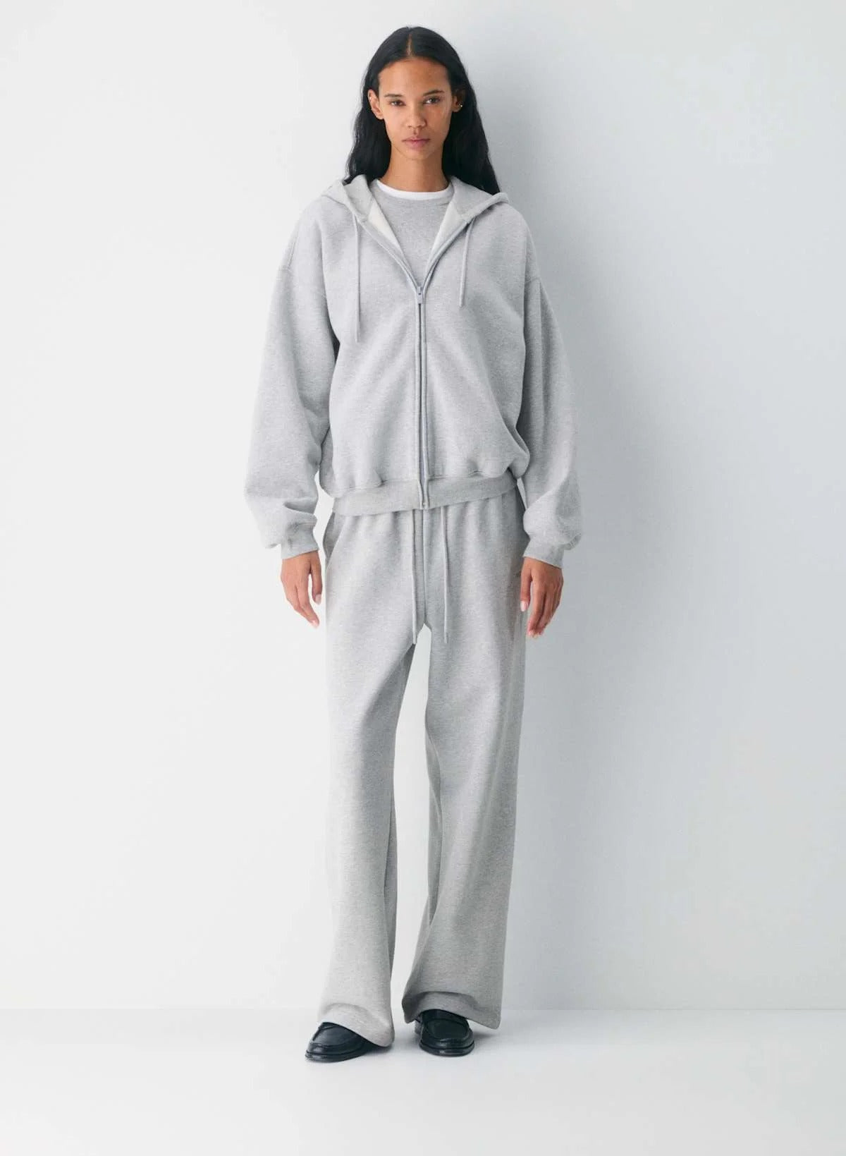 cenlura Kuscheliger Fleece-Hoodie mit Mega-Reißverschluss